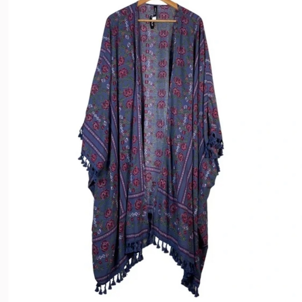 NWT Adore Me Kimono Tassels Free Size